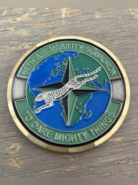 86th Air Mobility Squadron To Dare Mighty Things USAF Europe Challenge Coin